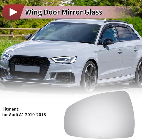 Motoforti 1 Pc Left Side Wing Mirror Glass Single Curvature for Audi A1 2010-2018 in Saudi Arabia