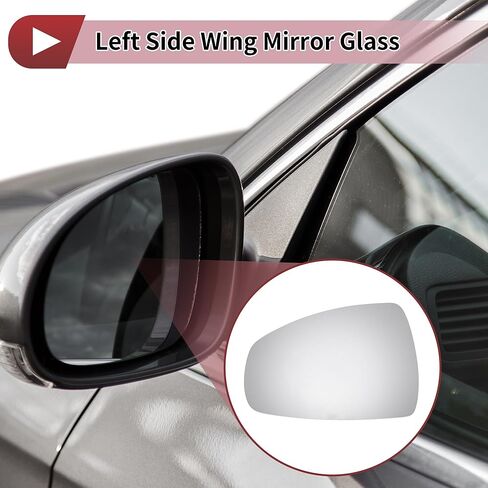 Motoforti 1 Pc Left Side Wing Mirror Glass Single Curvature for Audi A1 2010-2018 in Saudi Arabia