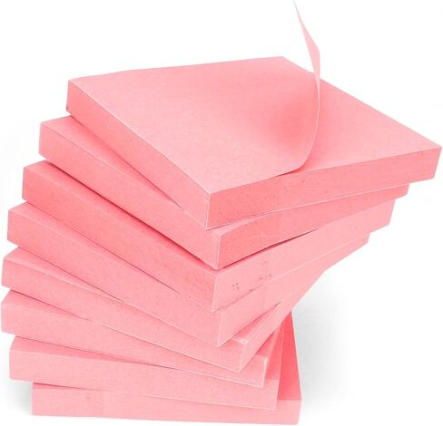 Sticky Notes 3x3 inch 800 Sheets Bright Colors Self-Stick Note Pads for Notebook Office School Supplies Classroom Desk Accessories Teacher Supplies Coworkers Accessories 100Sheets/pad 8 Pads in Saudi Arabia