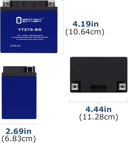 Mighty Max Battery YTZ7S Lithium Battery Replacement for Yamaha 450 WR450F 2003-2007 in Saudi Arabia