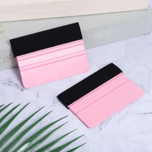 2 Pcs Vinyl Squeegee Tool, Felt Squeegee Vinyls Scraper Tool, 4 Inch Vinyl Wrap Tools, Smoothing Suede Felt Edge Squeegees for Wallpaper, Car, DIY Crafting in Kuwait