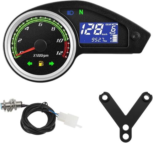 Motorcycle Odometer Universal Motorcycle Tachometer Digital Tachometer Odometer Instrument 12V Motorcycle for GY200 for CG in Saudi Arabia