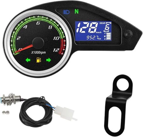 Motorcycle Odometer Universal Motorcycle Tachometer Digital Tachometer Odometer Instrument 12V Motorcycle for GY200 for CG in Saudi Arabia