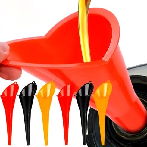 3pcs Car Motorcycle Long Mouth Funnel, Diesel Filling Tool Plastic, Anti-Splash Refueling Oil Liquid Nozzle in Saudi Arabia