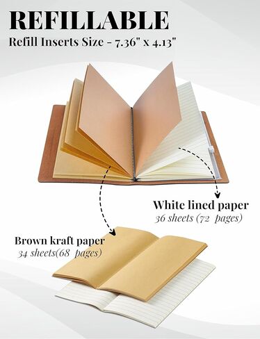 مجلة هدايا المصور من InnoBeta للنساء والرجال، هدايا التصوير الفوتوغرافي للمصورين، دفتر ملاحظات قابل لإعادة الملء منقوش بالجلد الصناعي، 7 × 5 بوصة - كاميرا - مع قلم in Kuwait