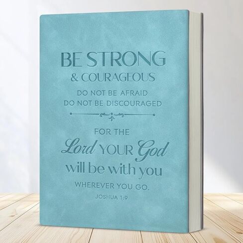 Christian Notebook Gifts Religious Be Strong and Courageous Joshua 1:9 Bible Verse Writing Notebook Journal in Saudi Arabia