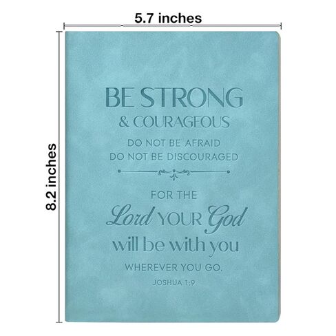 Christian Notebook Gifts Religious Be Strong and Courageous Joshua 1:9 Bible Verse Writing Notebook Journal in Saudi Arabia