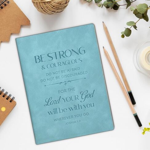 Christian Notebook Gifts Religious Be Strong and Courageous Joshua 1:9 Bible Verse Writing Notebook Journal in Saudi Arabia