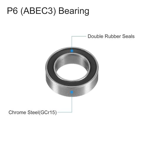 10 قطع MR128-2RS محامل كروية ذات أخدود عميق - [3.5 × 12 × 8 مم، أختام مطاطية مزدوجة] محمل مصغر من الفولاذ الكروم للمحركات وعلب التروس للسيارات التي تعمل بالتحكم عن بعد | P6 (ABEC3) in Kuwait