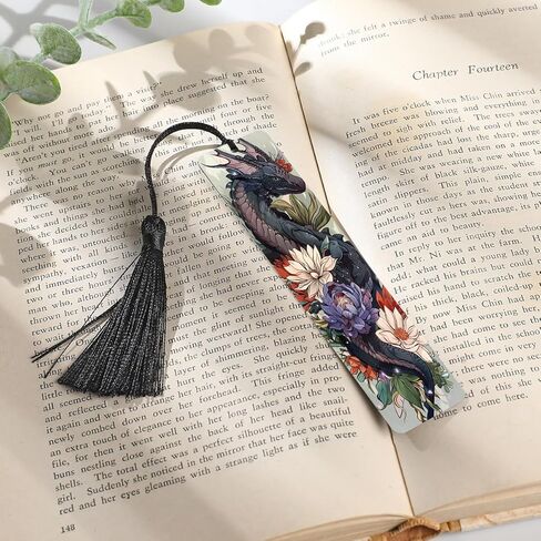 Cool Dragon Bookmarks Gifts - Funny Stainless Steel Metal Bookmark Unique Book Marks for Men Boy Women Friends Book Reading Lovers Fathers Day Birthday Graduation Gift in Saudi Arabia
