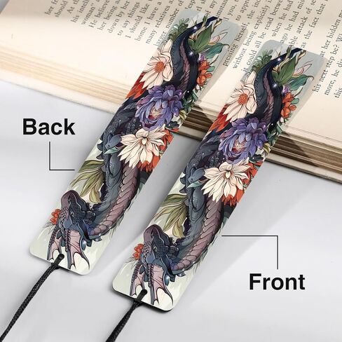 Cool Dragon Bookmarks Gifts - Funny Stainless Steel Metal Bookmark Unique Book Marks for Men Boy Women Friends Book Reading Lovers Fathers Day Birthday Graduation Gift in Saudi Arabia
