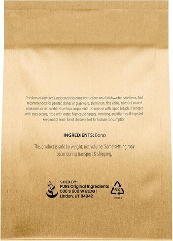 Pure Original Ingredients Borax Powder (1 Gallon) Multipurpose Cleaner & Laundry Booster, Deodorizer & Stain Remover in Kuwait