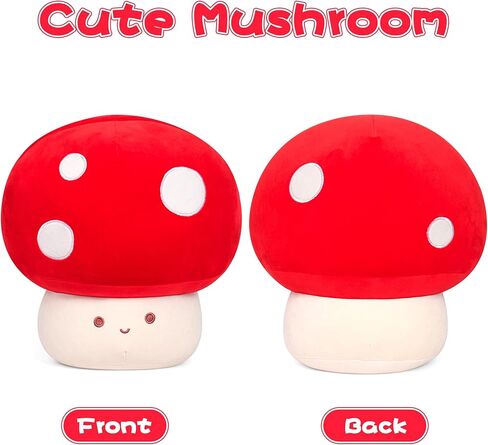 قطيفة على شكل فطر مقاس 14 بوصة مع 3 أطفال، لعبة قطيفة محشوة بالفطر رائعة، هدايا وسادة ناعمة غامضة للأطفال البالغين، ديكور قطيفة كاواي in Kuwait