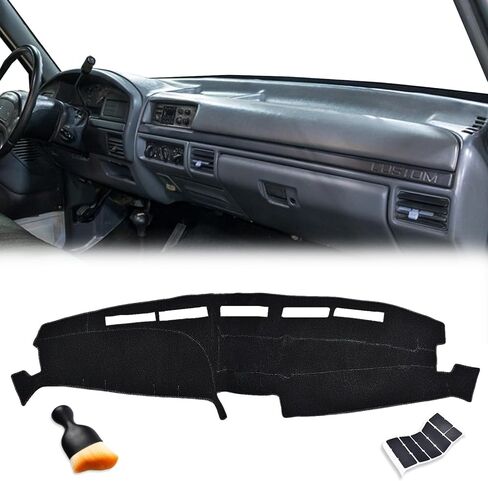 Dash Cover Mat for Ford 1992 1993 1994 1995 1996 F150 F250 F350 with Dust Brush Non-Slip Dashboard Cover Mat Center Console Sunshield Protector Pad Interior Accessories in Saudi Arabia