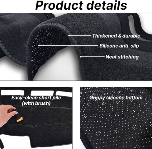 Dash Cover Mat for Ford 1992 1993 1994 1995 1996 F150 F250 F350 with Dust Brush Non-Slip Dashboard Cover Mat Center Console Sunshield Protector Pad Interior Accessories in Saudi Arabia