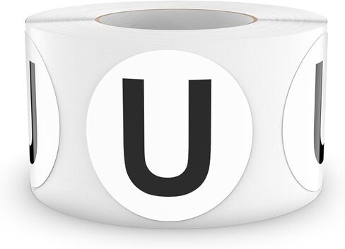 Letter C Round Stickers 1.5 Inch Vinyl Circle Capital Alphabet Initial Labels Self-Adhesive Removable Waterproof Dots Tags for Home Office Inventory 500 PCS in Kuwait