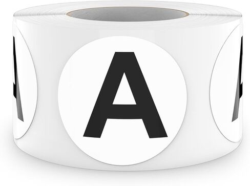 Letter C Round Stickers 1.5 Inch Vinyl Circle Capital Alphabet Initial Labels Self-Adhesive Removable Waterproof Dots Tags for Home Office Inventory 500 PCS in Kuwait
