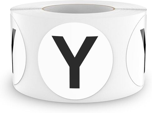 Letter C Round Stickers 1.5 Inch Vinyl Circle Capital Alphabet Initial Labels Self-Adhesive Removable Waterproof Dots Tags for Home Office Inventory 500 PCS in Kuwait