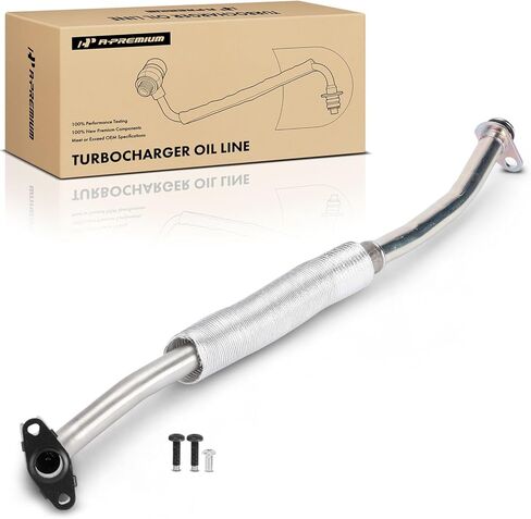 A-Premium Turbocharger Oil Line Compatible with Jeep JL Series Wrangler 2018-2023, KL Series Cherokee 2019-2023, MP Series Compass 2023, 2.0L, Return in Saudi Arabia