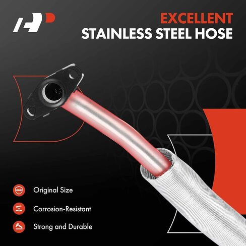 A-Premium Turbocharger Oil Line Compatible with Jeep JL Series Wrangler 2018-2023, KL Series Cherokee 2019-2023, MP Series Compass 2023, 2.0L, Return in Saudi Arabia