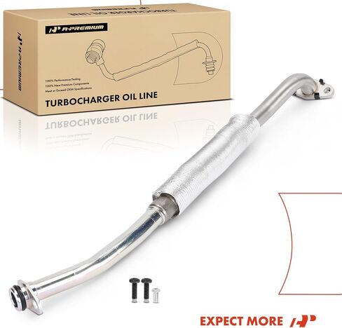 A-Premium Turbocharger Oil Line Compatible with Jeep JL Series Wrangler 2018-2023, KL Series Cherokee 2019-2023, MP Series Compass 2023, 2.0L, Return in Saudi Arabia