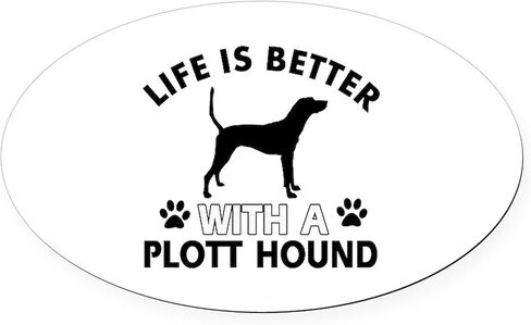 CafePress Life Is Better with Plott Hound Oval Car Magnet, Euro Oval Bumper Magnet in Saudi Arabia