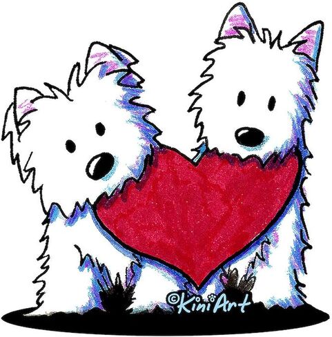 CafePress Heartfelt Westies Square Car Magnet 3 X 3 مغناطيس السيارة المربع، عرض المصد المغناطيسي in Saudi Arabia