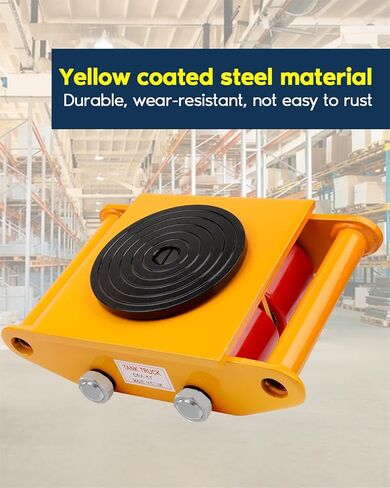 FAHKNS Machine Skates 13200 LBS, 360° Rotation Disc Machinery Moving Skate with 4 PU Rollers, Heavy Duty Industrial Machinery Mover Skate for Warehouse, Workshop Moving Equipment, Red in Saudi Arabia
