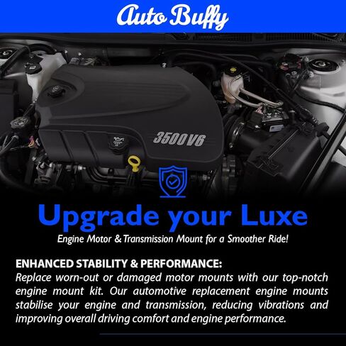 مجموعة 5 قطع من حامل محرك المحرك، تناسب 2006 - 2011 Chevy Impala / Monte Carlo 3.5L / 3.9L - بديل مثالي لـ 3090 A5372، 2906 A2906، 3104 A5263 - تعزيز الاستقرار والأداء in Kuwait