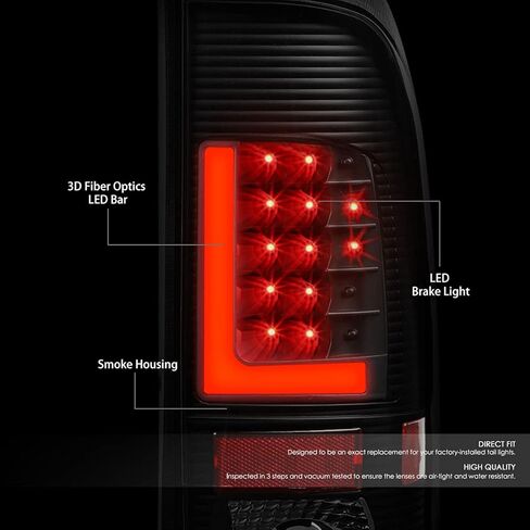 DNA MOTORING TL-F25008-LED-CH-RD LED Tail Light Assembly Driver & Passenger Side [Compatible with 08-16 F250-F550 SD / 09-16 F350 F450/15-16 F550] in Saudi Arabia