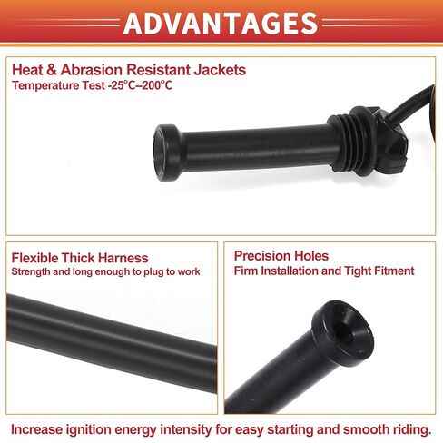 ACROPIX Car Spark Plug Coil Wires Ignition Coil Harness Cable Fit for Ford for Ranger L4 2.3L 2001-2007 - Pack of 4 in Saudi Arabia
