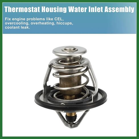 Motoforti Water Outlet Thermostat Engine Coolant Thermostat Housing Assembly for Hyundai Sonata 2006-2010 No.25500-3C100 Long-lasting in Saudi Arabia
