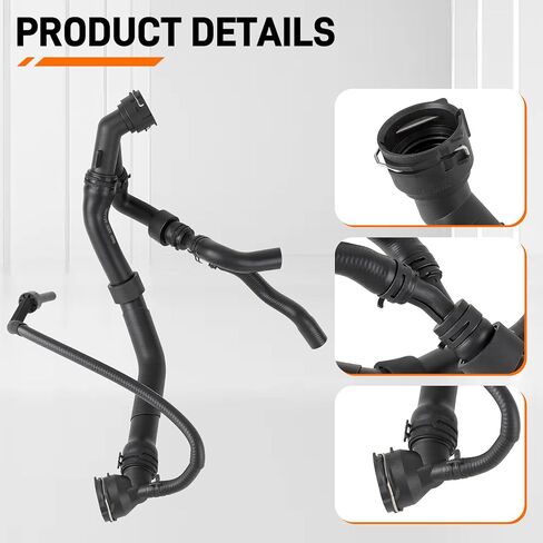 5Q0122101GN Upper Radiator Coolant Water Hose Compatible with Audi A3 2016-2021 Compatible with Volkswagen Golf 2014-2021 Replaces 5Q0122101FJ 5Q0-122-101-CF 5Q0122101CF 5Q0-122-101-AN in Saudi Arabia