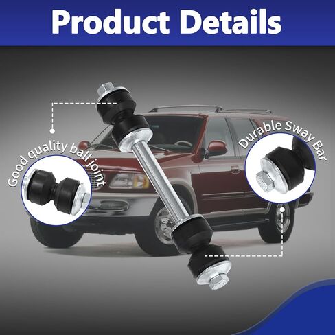 روابط شريط Sway K8772 K700536، رابط نهاية شريط التثبيت الأمامي متوافق مع 1997-2004 Ford F-150 1997-1999 F-250 1997-2002 Expedition Lobo 2002-2003 Lincoln Blackwood 1998-2002 Navigator in Saudi Arabia