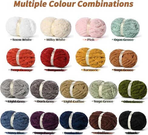10 Pack of Jumbo Chunky Yarn for Hand Knitting,10# Super Bulky-Fluffy Chenille Yarn, 220 yds/70.5 oz Soft Thick Yarn for Crocheting Chunky Knit Throw Blankets.(Deep Purple) in Saudi Arabia