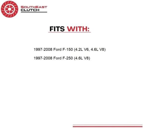 مجموعة القابض والأسطوانة الرئيسية مع خط متوافق مع F150 Pick Up Heritage XL XLT Lariat Base 1997-2008 4.6L V8 GAS SOHC 4.2L V6 GAS OHV (07-130SPF0719) in Saudi Arabia