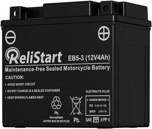 Motorcycle Battery YTX5L 12V 4Ah, Powersports Batteries High Performance, AGM Maintenance Free Battery for Bike ATV Scooter in Saudi Arabia