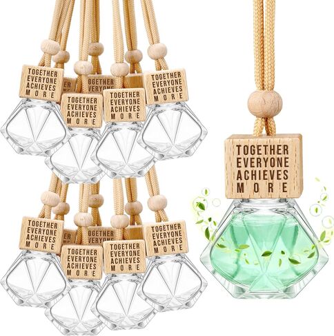 20 Pcs Christmas Diffuser Bottle Bulk Hanging Empty Car Freshener Bottles Inspirational Air Freshener Refillable Thank You Gift for Nurse Staff(Team) in Saudi Arabia
