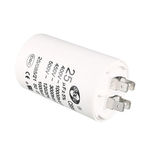 Uxcell CBB60 تشغيل مكثف 14 فائق التوهج 450 فولت التيار المتناوب إدراج مزدوج 50/60 هرتز اسطوانة 70x35 مللي متر الأبيض لمحرك مضخة المياه ضاغط الهواء in Saudi Arabia