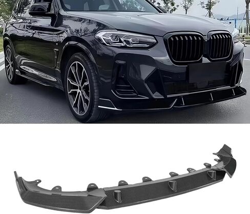 Front Lip 3Pcs Compatible with BMW X3 G01 X4 G02 LCI M-Sport Model 2022 2023 2024 Front Bumper Lip Spoiler Splitter Glossy Black in Saudi Arabia
