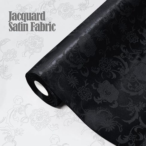KKJIAF Sage Green Satin Jacquard Fabric 2 Yard, 60 Inch Wide Shiny Sunflower Pattern Silky Brocade Cloth Fabric for Tablecloth, Table Runner, Napkins, Dress, Bedding Sheet, DIY Crafts in Saudi Arabia