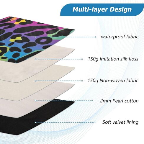 Laptop Sleeves Case for Men and Women Computer Carrying Case with Zipper Fits for 13-14 Inch Laptop Colorful Leopard Print in Kuwait