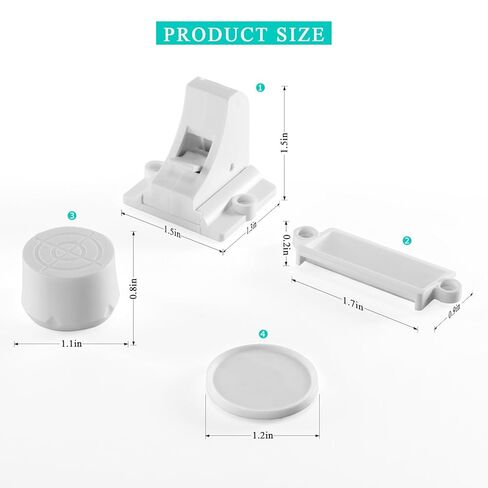Vmaisi Adhesive Magnetic Cabinet Locks for Babies (8 Locks and 2 Keys) in Kuwait