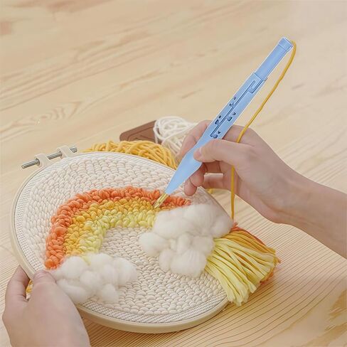 Punch Needle Tool, Adjustable Embroidery Pen for Rug Making | Complete DIY Kit for Handmade Crafts, Gifts for Adults & Beginners in Saudi Arabia