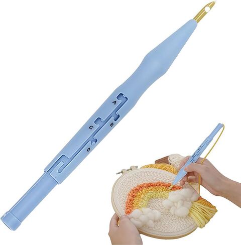 Punch Needle Tool, Adjustable Embroidery Pen for Rug Making | Complete DIY Kit for Handmade Crafts, Gifts for Adults & Beginners in Saudi Arabia