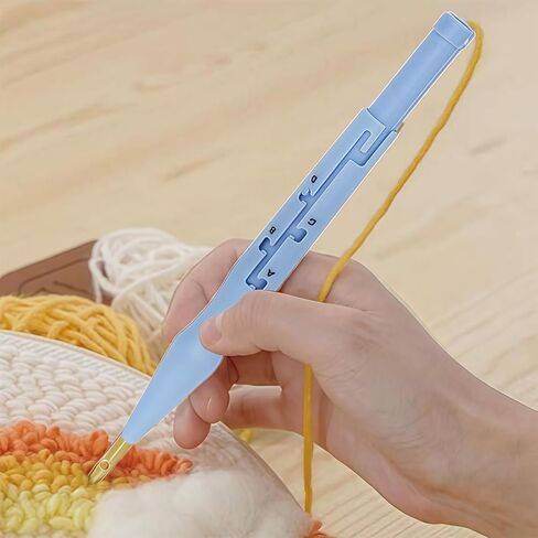 Punch Needle Tool, Adjustable Embroidery Pen for Rug Making | Complete DIY Kit for Handmade Crafts, Gifts for Adults & Beginners in Saudi Arabia