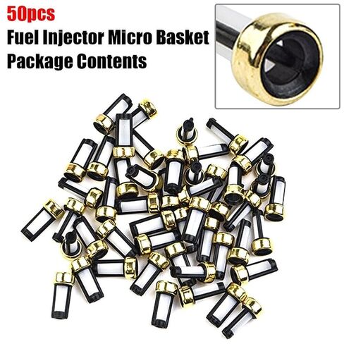 50 Pack Fuel Injector Micro Basket Filters Fits ASNU03C Injector Repair Kit - in Saudi Arabia
