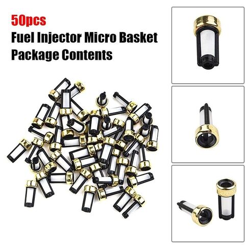 50 Pack Fuel Injector Micro Basket Filters Fits ASNU03C Injector Repair Kit - in Saudi Arabia