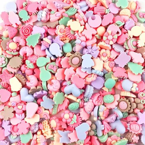 100PC Mix Flatback Resin Flowers Embellishments for DIY Crafts, Scrapbooking, Hair Clips, Hair Bows, Phone Case Decoration 13~23mm in Saudi Arabia