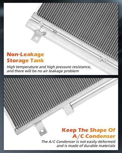 OCPTY A/C AC Condenser Compatible with 2017-2022 for Chrysler for Pacifica | 2020-2022 for Chrysler for Voyager, Replace 30036, 68217320AB, 68339992AA, 68339992AB, CH3030263, CH3030266 Condensers in Saudi Arabia
